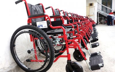 new wheelchairs donated to disabled people through wheelchair foundation