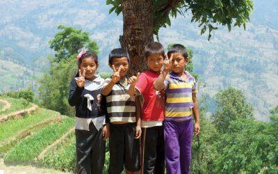 Children receiving education following Nepal earthquake disaster Childreach International
