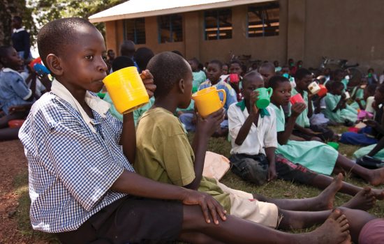 Children given food to meet Sustainable Development Goals to end hunger