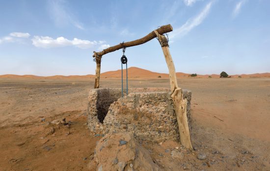 well providing clean water in dry desert land