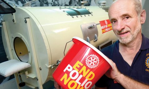 Rotary member builds iron lung to raise awareness for End Polio Now