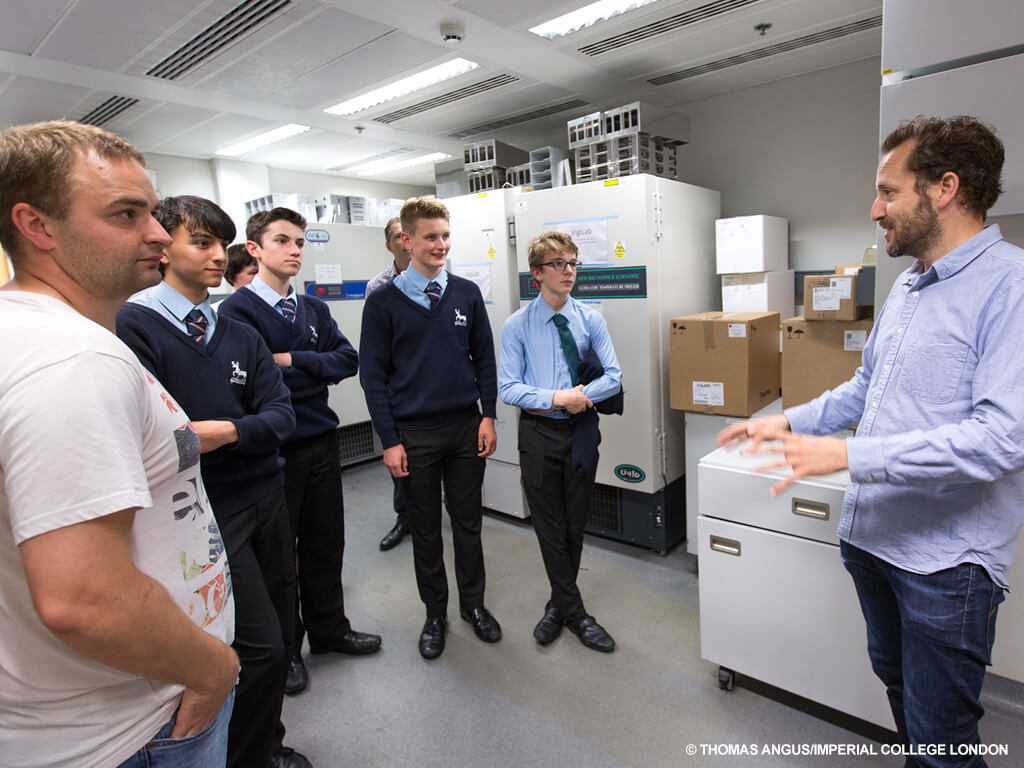 Rotary award winners test their anti-malaria invention at Imperial College 3