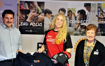 plympton rotary sponsors rugby player rachel