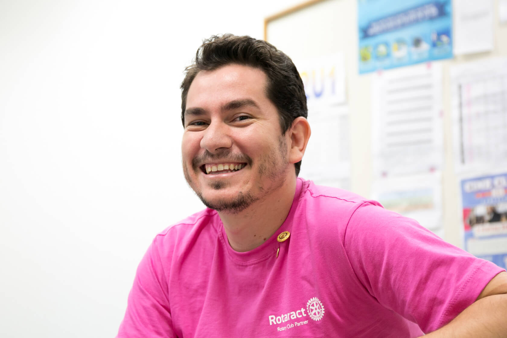 Rotaract member smiling