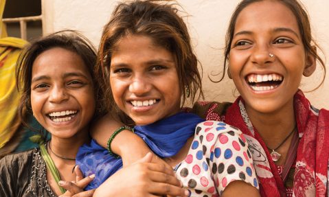 people of action girls smiling due to hygiene project