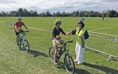 rotary cycling competition on grassy field