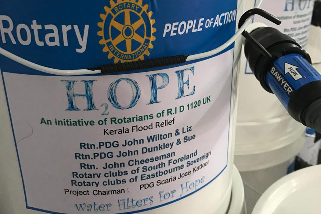rotary funded water filters