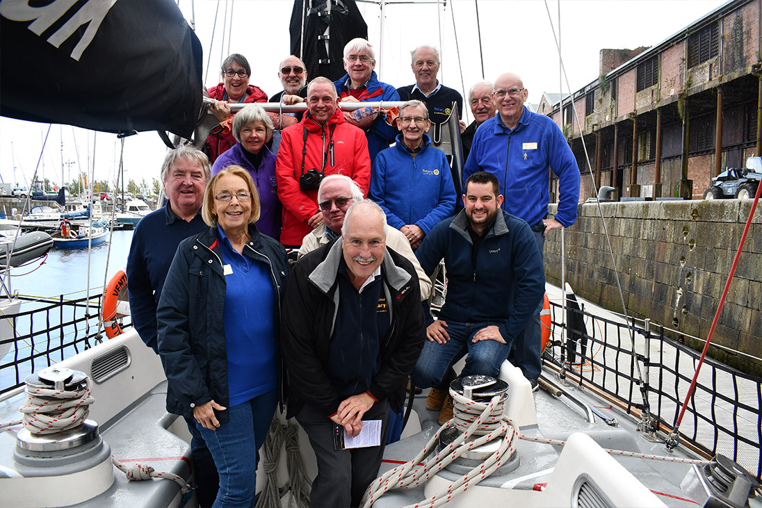 rotary members and ocean youth trust scotland sailing carers