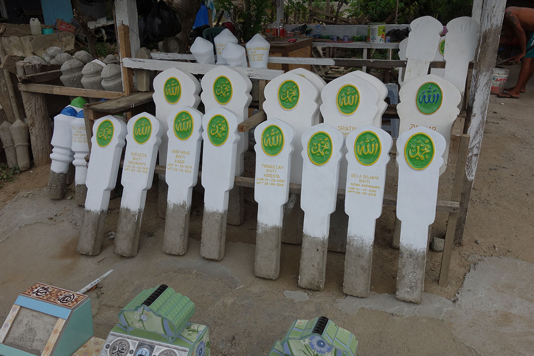 indonesia tsunami gravestones