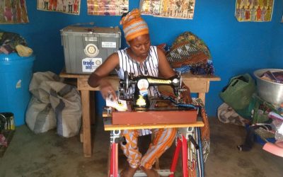 woman sewing